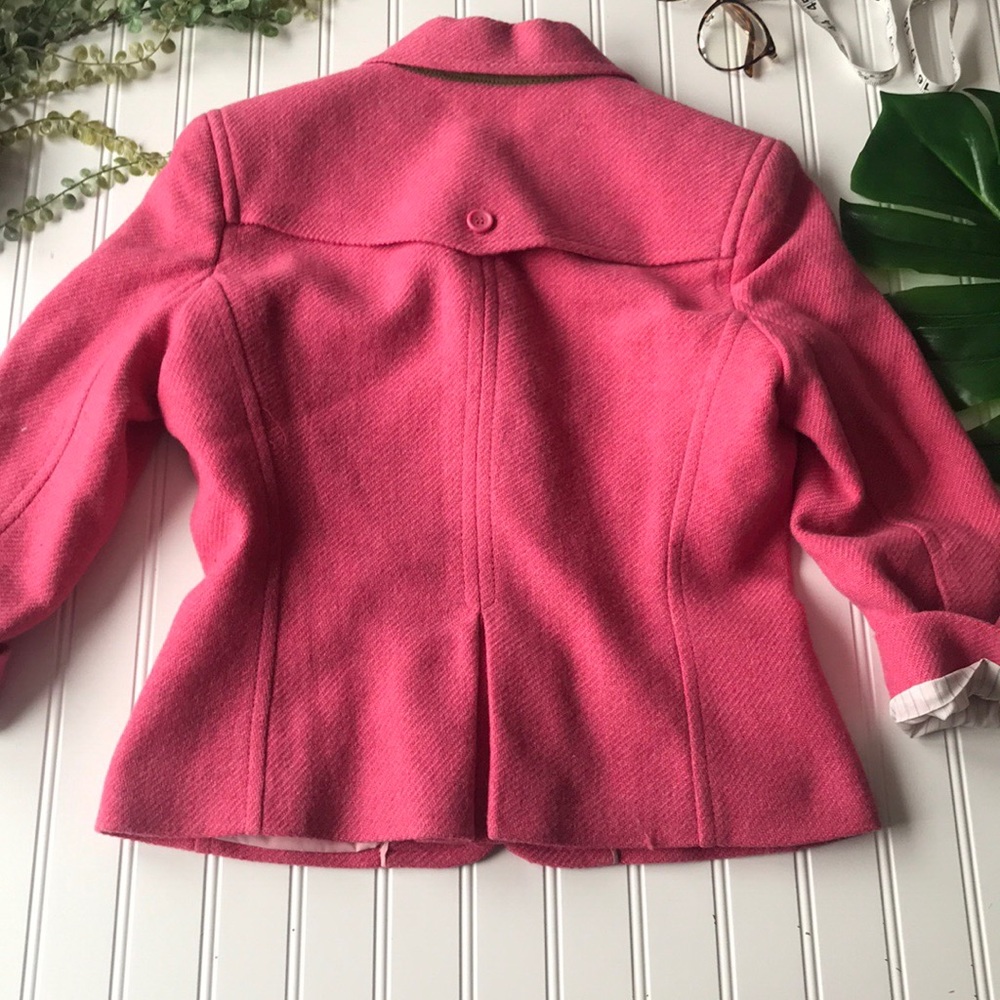 Express pink blazer wool button up jacket pocket - Picture 4 of 7